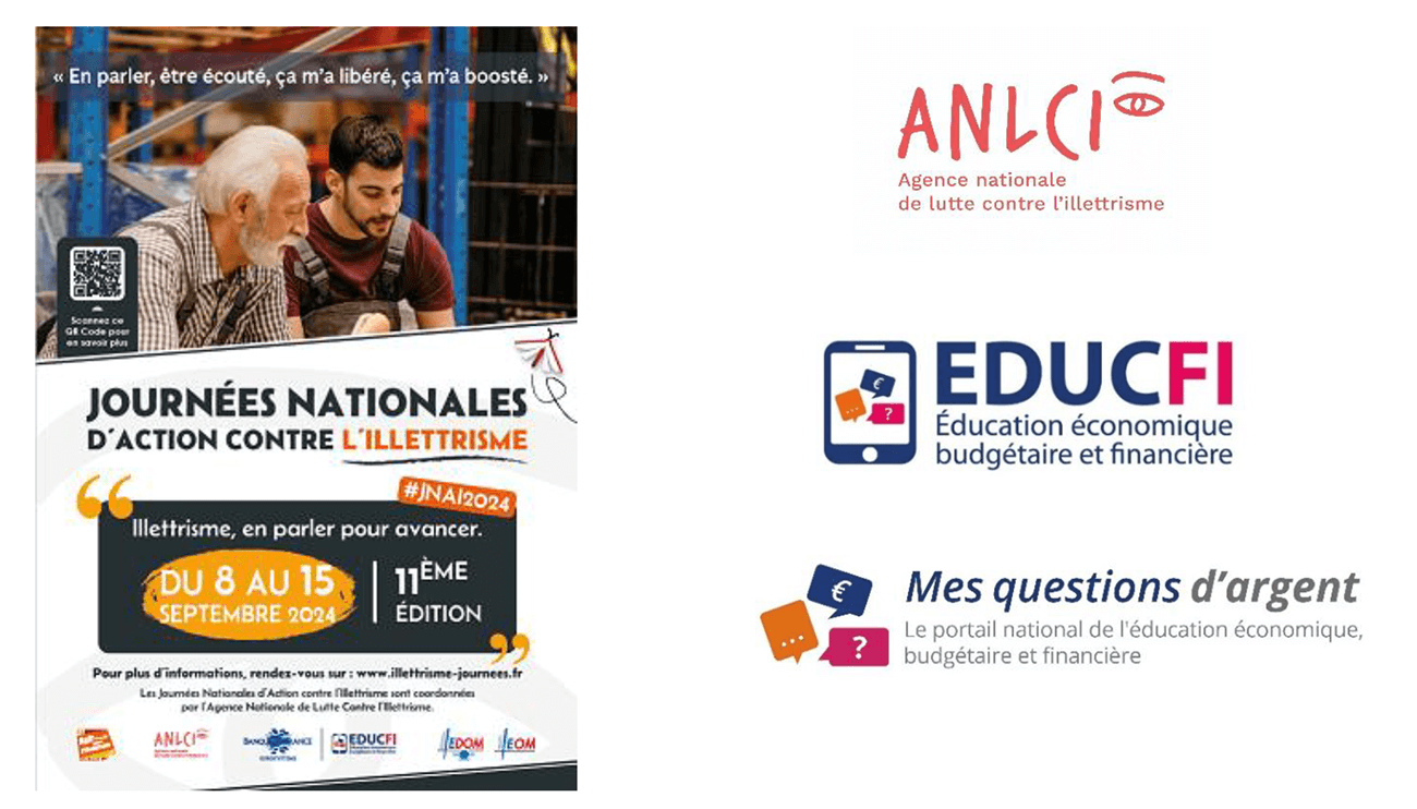 Journées Nationales d’Action contre l’illettrisme 2024 -ANLCI - EDUCFI - Mes questions d'argent