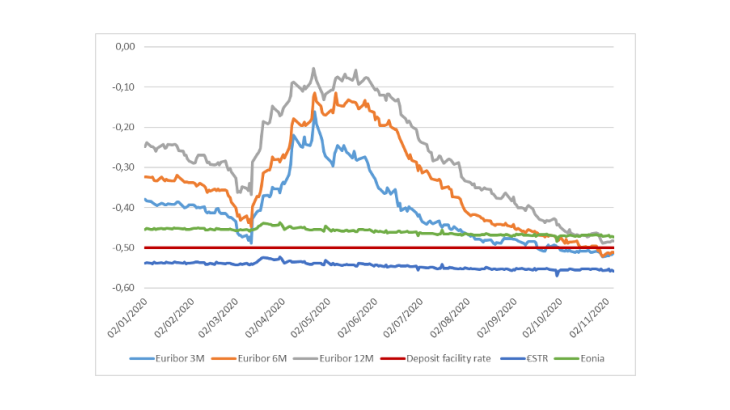 Evolution of interest rate benchmarks in the euro area