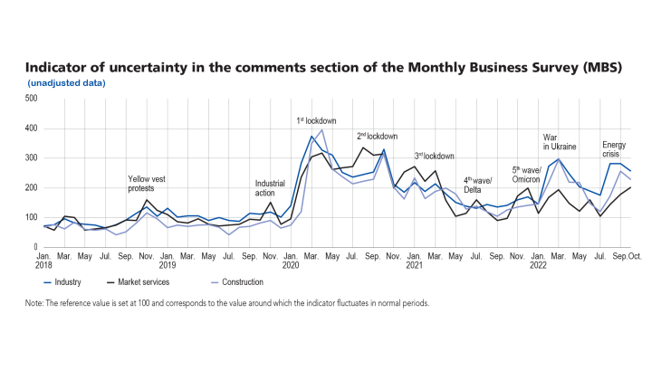 Indicator of uncertainty in the comments section of the Monthly Business Survey (MBS)